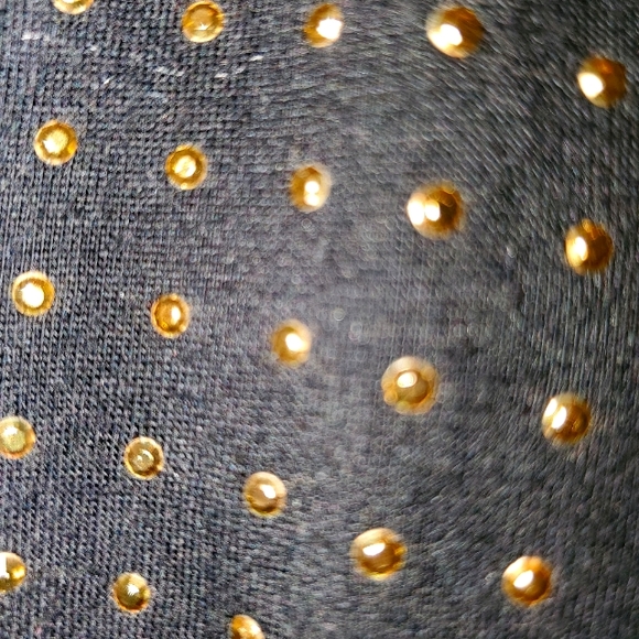 NWOT INC International Concepts Womens  M Black Gold Stud Sleeveless Tank Top - Picture 2 of 6